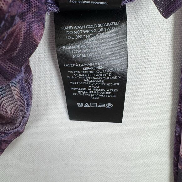 Pilcro Anthropologie Top Womens Small Purple Sheer‎ Button Up Nylon Fairy Grunge - Picture 13 of 16